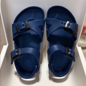 Birkenstocks Kids Blue Buckle Sandals - Comfortable Everyday Wear